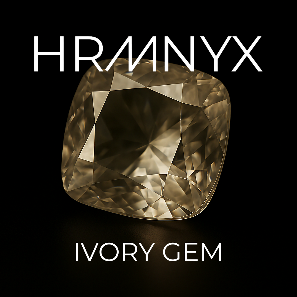 A vibrant, glowing ivory gem