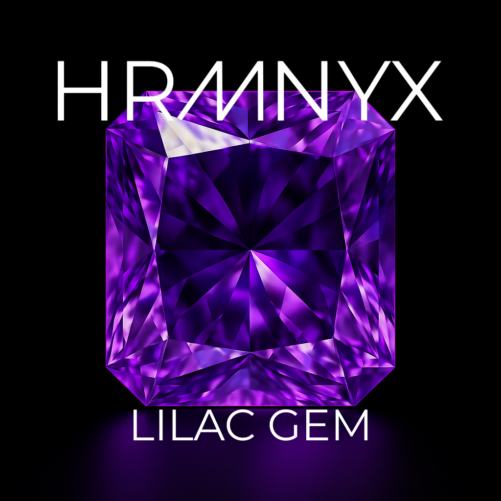 A vibrant, glowing lilac gem