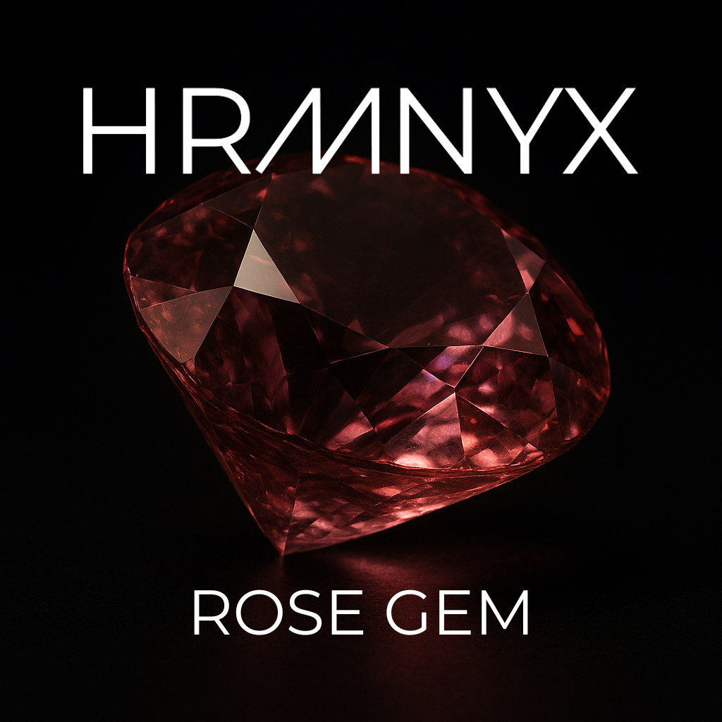 A vibrant, glowing rose gem