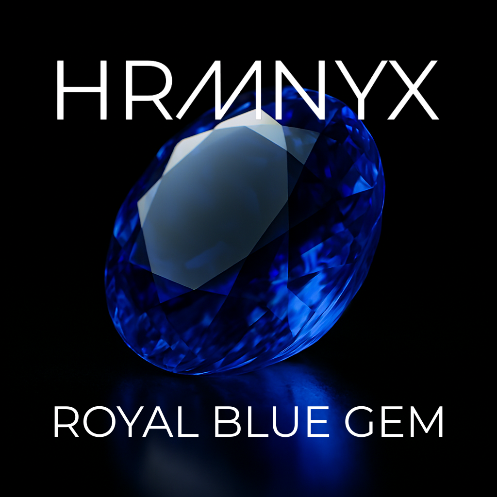 A vibrant, glowing royal blue gem